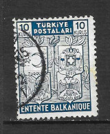 TURQUIE N° 935 " ENTENTE BALKANIQUE " - Used Stamps