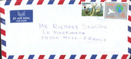 RWANDA AFFRANCHISSEMENT COMPOSE SUR LETTRE POUR LA FRANCE 1988 - Covers & Documents