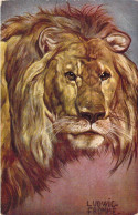 Animaux - Lions - Illustrateur Ludwic Fromme - Peluba  - Carte Postale Ancienne - Leeuwen