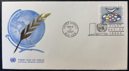 COVER / ONU FDC NEW YORK 1964 - Brieven En Documenten