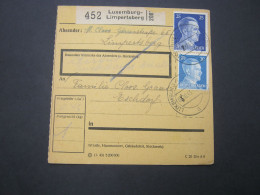 LUXEMBURG , Paketkarte Aus Limpertsberg  1943 - 1940-1944 German Occupation