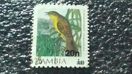 ZAMBİYA-  1991     20/1N  BİRDS   USED - Used Stamps