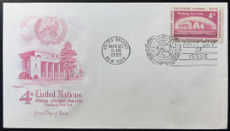 COVER / ONU United Nations FDC NEW YORK 1959 GENERAL ASSEMBLY 1946-1950 FLUSHING - Covers & Documents