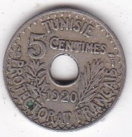 Protectorat Français . 5 Centimes 1920, Petit Module, En Frappe Médaille,  En Cupro Nickel, Lec# 88a - Tunesien