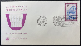 COVER / ONU United Nations FDC NEW YORK 1960 PALAIS DE CHAILLOT - Covers & Documents