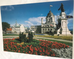 Can Quebec 1994 Monument Samuel Champlain Office Tourisme Poste Drapeaux Canadiens Quebecois -ed Ricard 1608 - Québec - La Cité