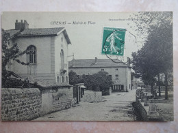 CPA 69 CHENAS Mairie Et Place - Chenas