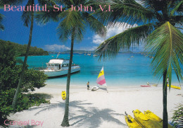 United States PPC Beautiful, St. John V.I. SAN JUAN PUerto Rico 2001 BRØNSHØJ Denmark Red Cloud Stamp (2 Scans) - Virgin Islands, US