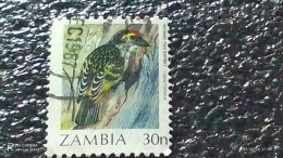 ZAMBİYA-  1987     30N  BİRDS   USED - Used Stamps