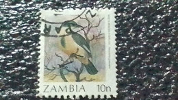 ZAMBİYA-  1987     10N  BİRDS   USED - Used Stamps