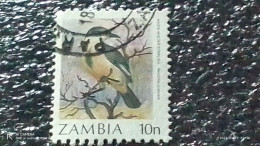 ZAMBİYA-  1987     10N  BİRDS   USED - Used Stamps