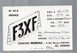 Cesson (7)   Carte QSL De Rradio-amateur   1977   (PPP41290) - Cesson