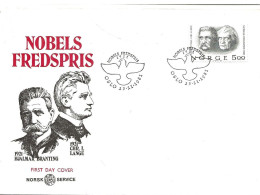 Norway 1981 Nobel Peace Prize Winners 1921, Christian Louis Lange (1869-1938), Politician; Hjalmar Branting   MI 847 FDC - Covers & Documents