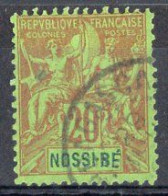 Nossi-Bé Timbre-Poste N°33 Oblitéré B/TB Manque 1 Dent Cote : 8.50€ - Oblitérés