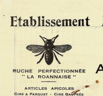1943 ENTETE Etablissement Moderne D’Apiculture Et Aviculture BESACIER Roanne Loire > Aulas à La Clayette Saone Et Loire - 1900 – 1949