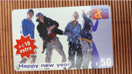 Happy New Year Prepaidcad Proximus Used Edition 60 Euro Used Rare - Cartes GSM, Recharges & Prépayées