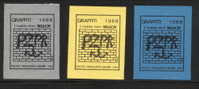 POLAND SOLIDARNOSC (POCZTA NIEZALEZNA GDANSK) 1988 GRAFITTI 1988 - PZPR SET OF 3 (SOLID0216/0560) - Viñetas Solidarnosc