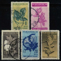 Türkiye 1950 Mi 1254-1258 Izmir International Fair, Hazel Nuts, Acorns, Cotton, Tobacco, Symbolical Of The Fair - Used Stamps