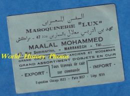 Carte Ancienne Commerciale / Reçu Avec Timbre Taxe 5 Francs - 1946 - MARRAKECH , MAROC - Maalal Mohammed - Tapis - Strafport