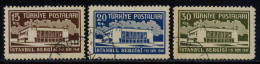 Türkiye 1949 Mi 1241-1243 Istanbul Exhibition | Exhibition Building - Gebruikt