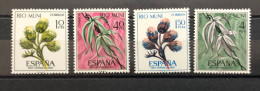 109 VR, RIO MUNI,    4 **MNH Stamps, « FLOWERS », 1967 - Rio Muni