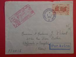 AR24 AOF COTE D IVOIRE   LETTRE DEVANT 1951 FOIRE EXPO ABIDJAN A VILLEFRANCHE  +AFFRAN. PLAISANT+++ - Lettres & Documents