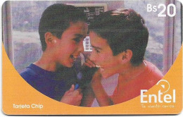 Bolivia - Entel (Chip) - Niños Al Teléfono (Type 2), Gem5 Red, 2002, 20Bs, Used - Bolivië