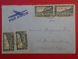 AR24 AOF SENEGAL   BELLE LETTRE 1955 PETIT BUREAU DABOU  A  VILLEFRANCHE  FRANCE+ PAIRES DE TP+VERSO +AFFRAN. PLAISANT++ - Briefe U. Dokumente