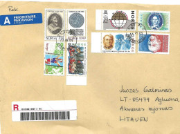 Norge Norway  2005   Stamps Cancelled 2005  Some High Values, Nice Cancelled On Front Of Cover 22.06.2005 - Cartas & Documentos