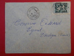 AR25 AEF GUINEE   BELLE LETTRE RR 1957  PETIT BUREAU DIBALA  A EYMET  FRANCE+++AFFRANC. PLAISANT++ - Briefe U. Dokumente