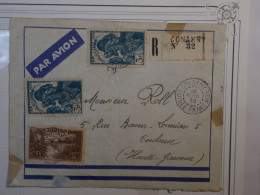 AR25 AOF GUINEE  BELLE  LETTRE RECOM. 1933   CONAKRY A TOULOUSE FRANCE  +AFFRAN. PLAISANT+++ - Brieven En Documenten