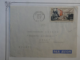 AR25 AEF  BELLE LETTRE  1955  PETIT BUREAU LAMBARENE  A EYMET  FRANCE+++AFFRANC. PLAISANT++ - Covers & Documents