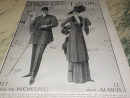 ANCIENNE PUBLICITE LES TEMPS CHANGE HIGH LIFE TAILOR  1909 - Programmes