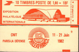 CARNET 2220-C 3 Liberté De Delacroix "PHILEXFRANCE 82" Daté 12/5/82 Orange, Fermé, Parfait état Bas Prix RARE - Moderne : 1959-...