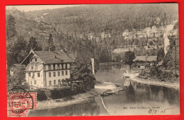 ZUW-04  RARE Hòtel Du Saut Du Doubs  Cachet BRENETS 1905  Circulé Vers La France - Les Brenets