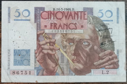 Billet 50 Francs LE VERRIER 14 - 3 - 1946 France L.2 - 50 F 1946-1951 ''Le Verrier''