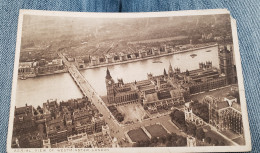 AERIAL VIEW OF WESTMINSTER LONDON - CPSM CARTE PHOTO FORMAT CPA VIERGE - Westminster Abbey