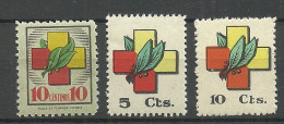 Spain Espana Red Cross Auxilio Sanitario, 3 Stamps, MNH - Wohlfahrtsmarken