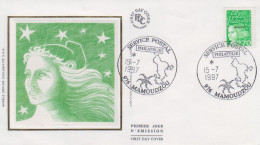 Enveloppe  FDC   1er  Jour    MAYOTTE     Marianne   Surchargée    1997 - Autres & Non Classés