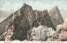 GIBRALTAR - SIGNAL STATION AND ROCK GUN - ED. PURGER - 1908 - Gibraltar