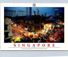 (2 P 58) Singapore Posted To France - - Night Market - Marchés