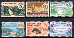 RHODESIA & NYASALAND - 1960 KARIBA DAM SET COMPLETE (6V) FINE LIGHTLY MOUNTED MINT LMM * SG 32-37 - Rhodesia & Nyasaland (1954-1963)