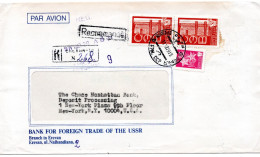 L64652 - Russland/UdSSR - 1979 - 2@30K RGW MiF A R-LpBf EREVAN -> NEW YORK, NY (USA) - Cartas & Documentos