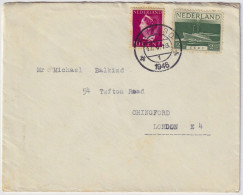 PAYS-BAS / THE NETHERLANDS - 1946 Mi.343 & Mi.429 On Cover From SITTARD To LONDON, England - Cartas & Documentos