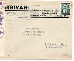 64667 - Slowakei - 1940 - 2Ks Tracht EF A Bf BRATISLAVA - ... -> Boehmen & Maehren, M Dt Zensur - Cartas & Documentos
