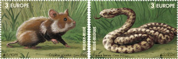 5015/5016**(BL300) EUROPA - Le Hamster D'Europe/De Adder - Cricetus Cricetus, La Vipère Péliade - Vipera Berus - EUROPE - Unused Stamps