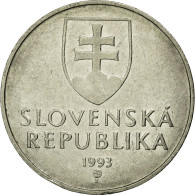 Monnaie, Slovaquie, 2 Koruna, 1993, TB+, Nickel Plated Steel, KM:13 - Slowakei