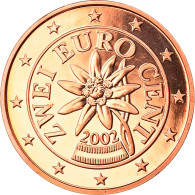 Autriche, 2 Euro Cent, 2002, Vienna, FDC, Copper Plated Steel, KM:3083 - Autriche