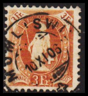 1882. Stehende Helvetia. Weisses Papier.  3 Fr. Perf. 11 3/4 X 11 1/4.  - JF530581 - Used Stamps