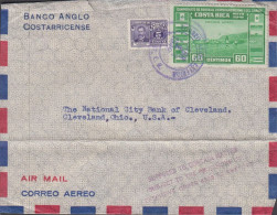 1942. COSTA RICA Cover With 60 C. Football CORREO AEREO On Fine Cover To CLEVELAND, USA CANCE... (Michel 262) - JF438089 - Costa Rica